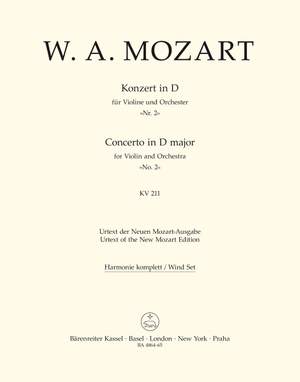 Mozart, WA: Concerto for Violin No.2 in D (K.211) (Urtext)