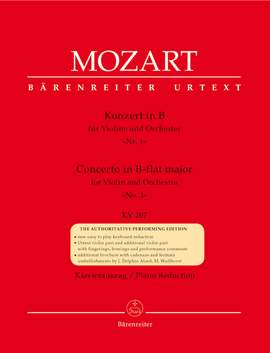 Mozart, WA: Concerto for Violin No.1 in B-flat (K.207) (Urtext)