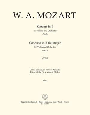 Mozart, WA: Concerto for Violin No.1 in B-flat (K.207) (Urtext)