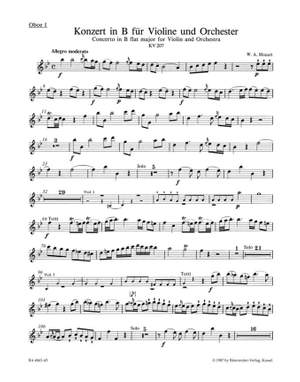 Mozart, WA: Concerto for Violin No.1 in B-flat (K.207) (Urtext)