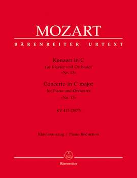 Mozart, WA: Concerto for Piano No.13 in C (K.415) (Urtext)