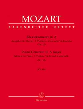Mozart, WA: Concerto for Piano No.12 in A (K.414) (Urtext)