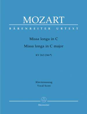 Mozart, WA: Missa longa in C (K.262) (K.246a) (Urtext)
