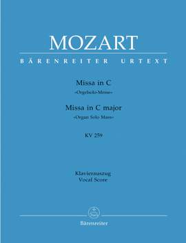 Mozart, WA: Mass in C (K.259) (Organ Solo Mass) (Urtext)