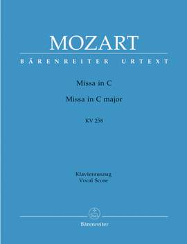 Mozart, WA: Mass in C (K.258) (Spaur-Messe) (Urtext)