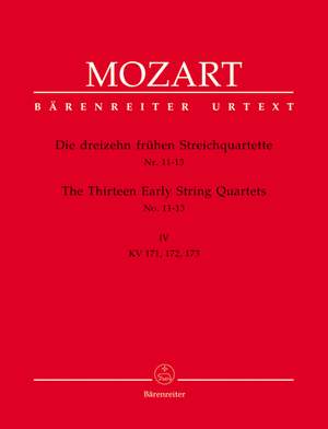 Mozart, WA: String Quartets (Early) (13) (Urtext), Vol. 4 (K.171-173)