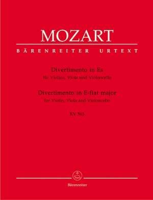 Mozart, WA: Divertimento for Violin, Viola and Violoncello in E-flat major K563