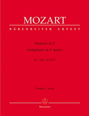 Mozart, WA: Symphony in F (K.Anh.223) (K.19a) (newly discovered) (Urtext)