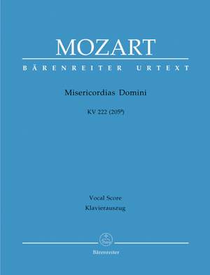 Mozart, WA: Misericordias Domini (K.222/205a) (Urtext)
