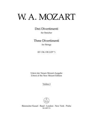 Mozart, WA: Divertimenti (3) (K.136-138) (K.125a-c) (Urtext)