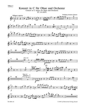 Mozart, WA: Concerto for Oboe in C (K.314) (K.285d) (Urtext)