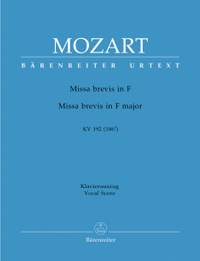 Mozart, WA: Missa brevis in F (K.192) (Urtext)