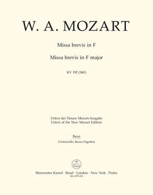 Mozart, WA: Missa brevis in F (K.192) (Urtext)