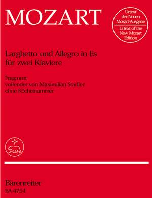Mozart, WA: Larghetto and Allegro in E-flat (fragment completed by M. Stadler)