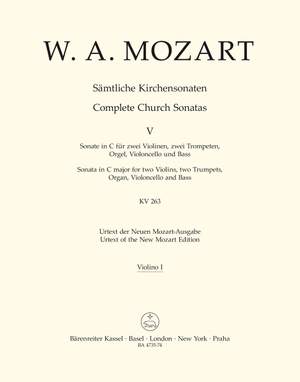 Mozart, WA: Church Sonatas, Vol. 5: (K.263) (Urtext)