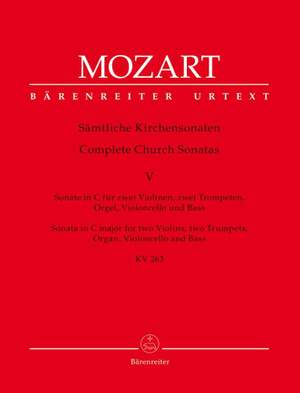 Mozart, WA: Church Sonatas, Vol. 5: (K.263) (Urtext)