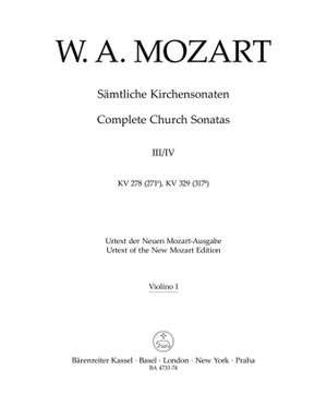 Mozart, WA: Church Sonatas, Vol. 3/4: (K.278, 329) (Urtext)