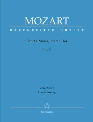 Mozart, WA: Sancta Maria, mater Dei (K.273) (Urtext) (L)