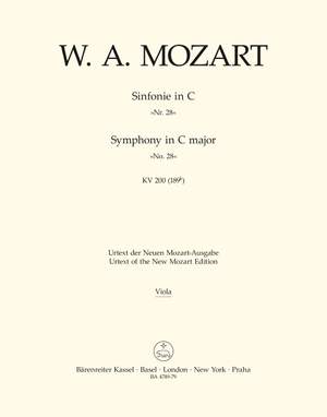 Mozart, WA: Symphony No.28 in C (K.200) (K.189k) (Urtext)