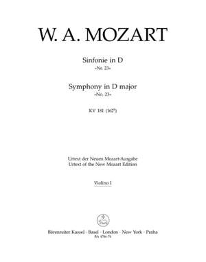 Mozart, WA: Symphony No.23 in D (K.181) (Urtext)