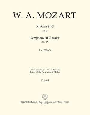 Mozart, WA: Symphony No.27 in G (K.199) (K.161b) (Urtext)