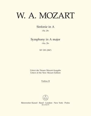Mozart, WA: Symphony No.29 in A (K.201) (K.186a) (Urtext)