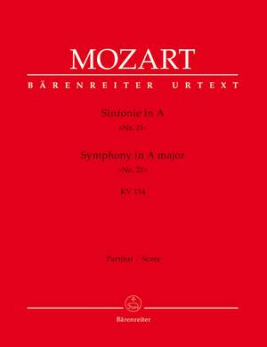 Mozart, WA: Symphony No.21 in A (K.134) (Urtext)