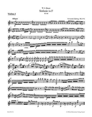 Mozart, WA: Symphony No.18 in F (K.130) (Urtext)