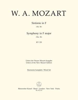 Mozart, WA: Symphony No.18 in F (K.130) (Urtext)