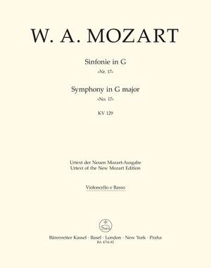 Mozart, WA: Symphony No.17 in G (K.129) (Urtext)