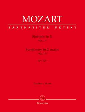 Mozart, WA: Symphony No.17 in G (K.129) (Urtext)