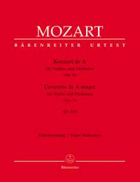 Mozart, WA: Concerto for Violin No.5 in A (K.219) (Urtext)