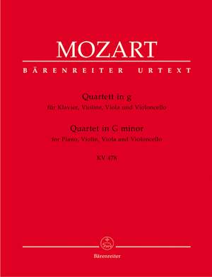Mozart, WA: Piano Quartet in G minor (K.478) (Urtext)