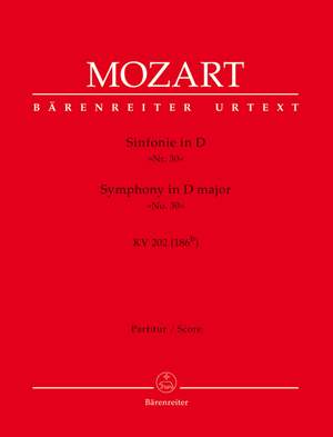 Mozart, WA: Symphony No.30 in D (K.202) (K.186b) (Urtext)