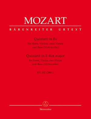 Mozart, WA: Horn Quintet in E-flat (K.407) (K.386c) (Urtext)