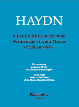 Haydn, FJ: Missa Cellensis in honorem Beatissimae Virginis Mariae (St Cecilia) (Hob.XXII:5) (Urtext) (L)
