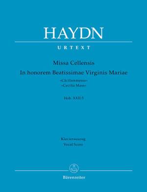 Haydn, FJ: Missa Cellensis in honorem Beatissimae Virginis Mariae (St Cecilia) (Hob.XXII:5) (Urtext) (L)
