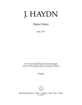 Haydn, FJ: Stabat Mater (Hob.XXbis) (Urtext) (L)