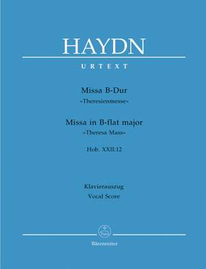 Haydn, FJ: Mass in B-flat (Theresien-Messe) (Hob.XXII:12) (Urtext) (L)