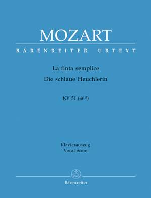 Mozart, WA: La Finta semplice (complete opera) (It) (K.51) (K.46a) (Urtext)