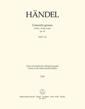 Handel, GF: Concerto grosso Op.3/ 2 in B-flat (Urtext)
