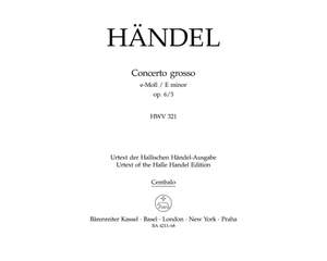 Handel, GF: Concerto grosso Op.6/ 3 in E minor (Urtext)