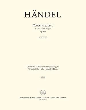 Handel, GF: Concerto grosso Op.6/ 2 in F (Urtext)