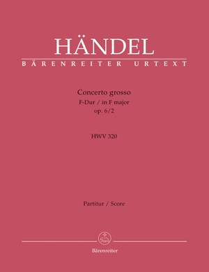 Handel, GF: Concerto grosso Op.6/ 2 in F (Urtext)