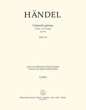 Handel, GF: Concerto grosso Op.6/ 1 in G (Urtext)