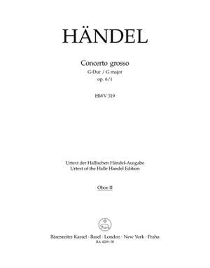 Handel, GF: Concerto grosso Op.6/ 1 in G (Urtext)