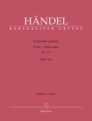 Handel, GF: Concerto grosso Op.3/ 1 in B-flat (Urtext)