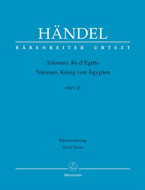 Handel, GF: Tolomeo, Re di Egitto (HWV 25) (It) (Urtext)