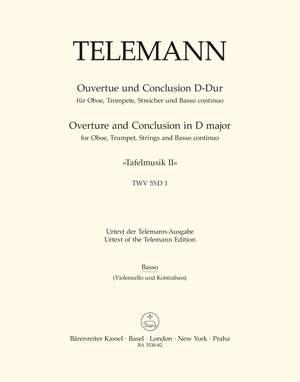 Telemann, G: Overture and Conclusion in D (Tafelmusik No.2 1733) (TWV 55: D1) (Urtext)