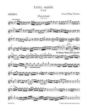 Telemann, G: Overture and Conclusion in D (Tafelmusik No.2 1733) (TWV 55: D1) (Urtext)